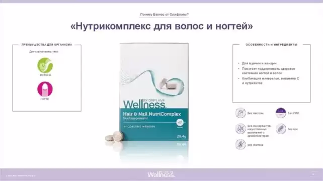 Нутрикомплекс Орифлейм для волос и ногтей