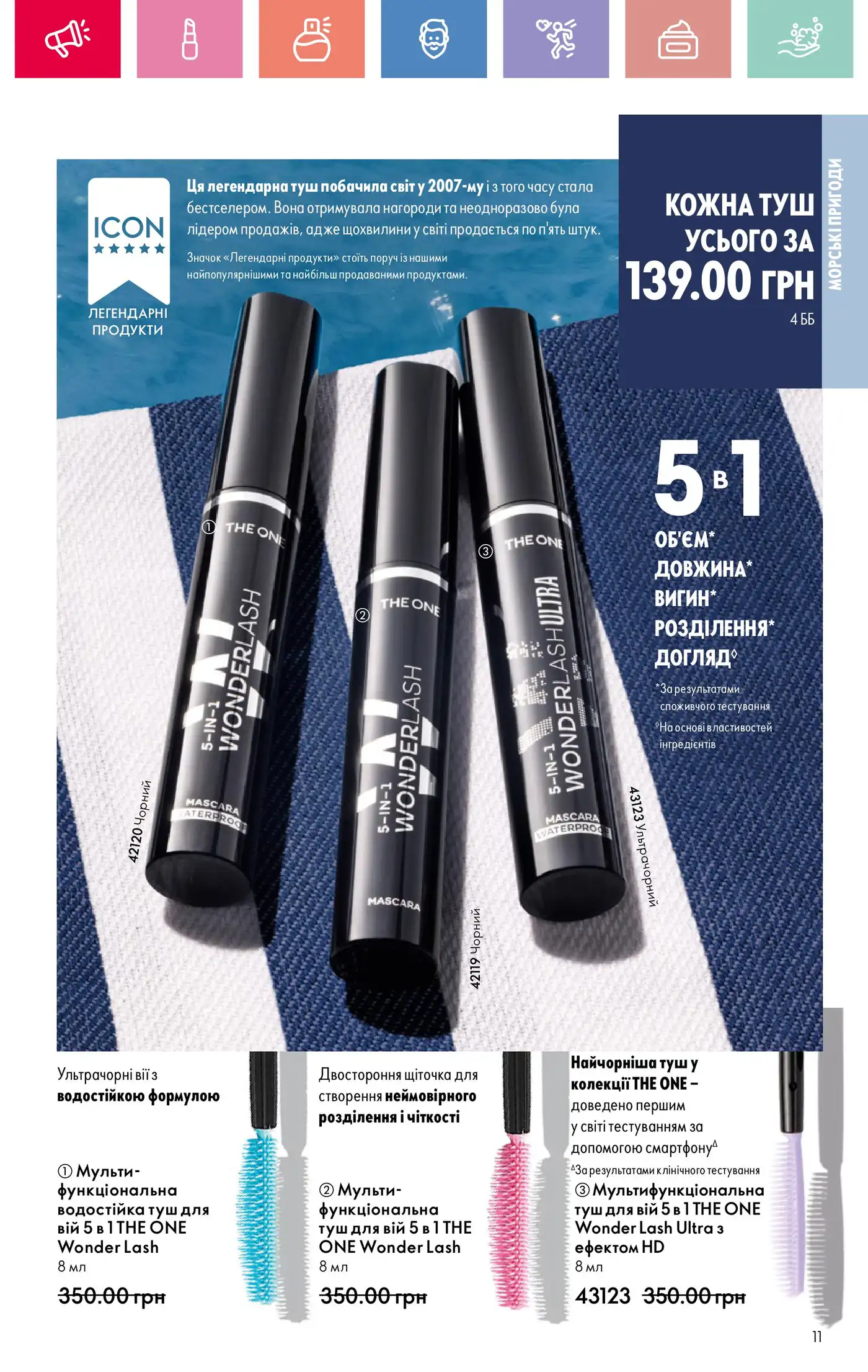 Туши THE ONE Wonder Lash из каталога Oriflame 9 2025 1 Туші THE ONE Wonder Lash з каталогу Oriflame 9 2025