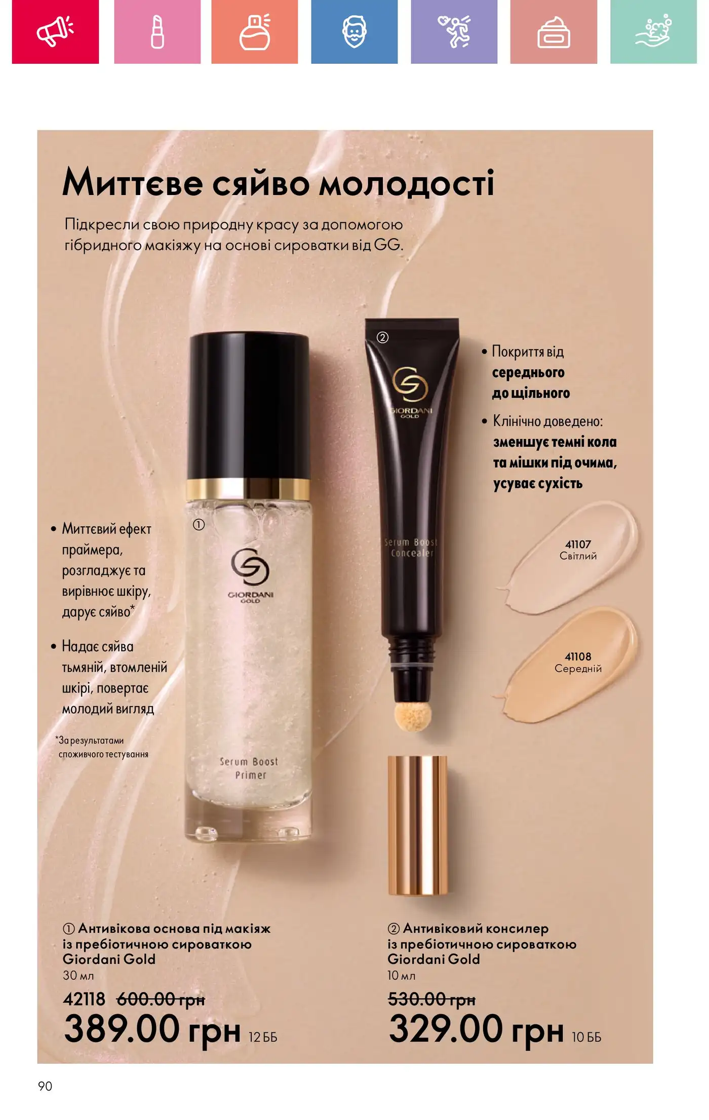 Антивозрастной консилер Giordani Gold 1 Антивікова основа під макіяж Giordani Gold із пребіотичною сироваткою: особистий досвід