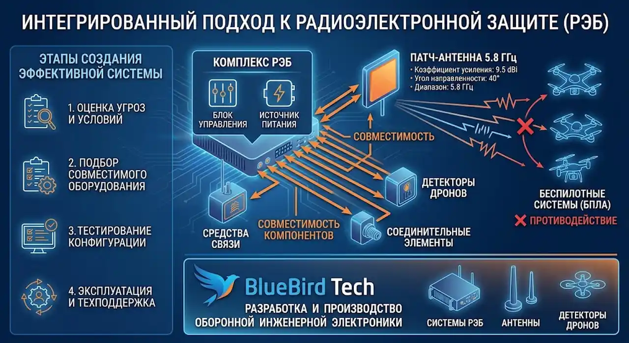 Комплексы РЭБ и антенны: почему эффективность защиты зависит от компонентов