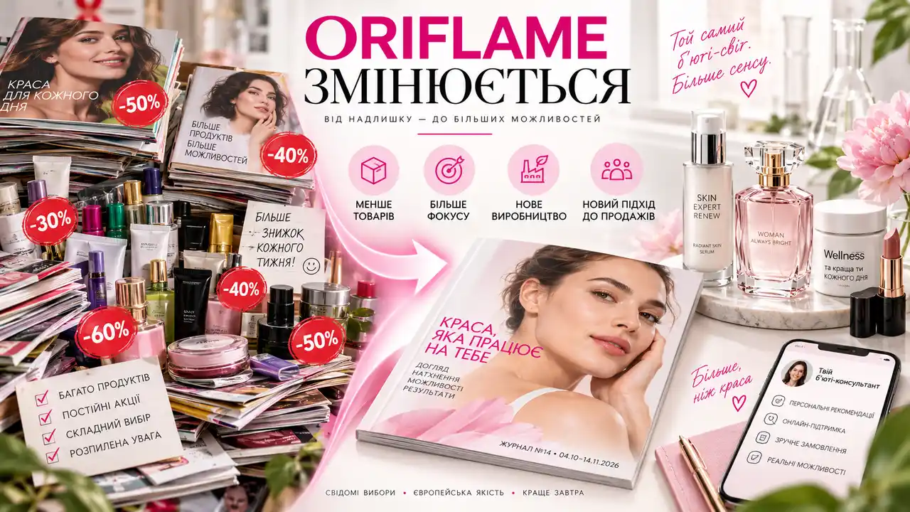 Oriflame змінює не лише каталог: що компанія вирішила зробити з продукцією та системою продажів